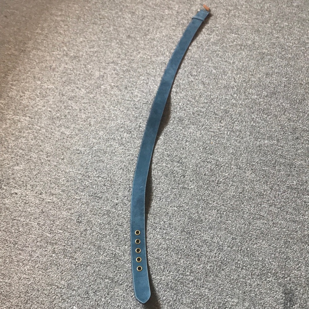 Coach Factory Blue Suede Belt - XL